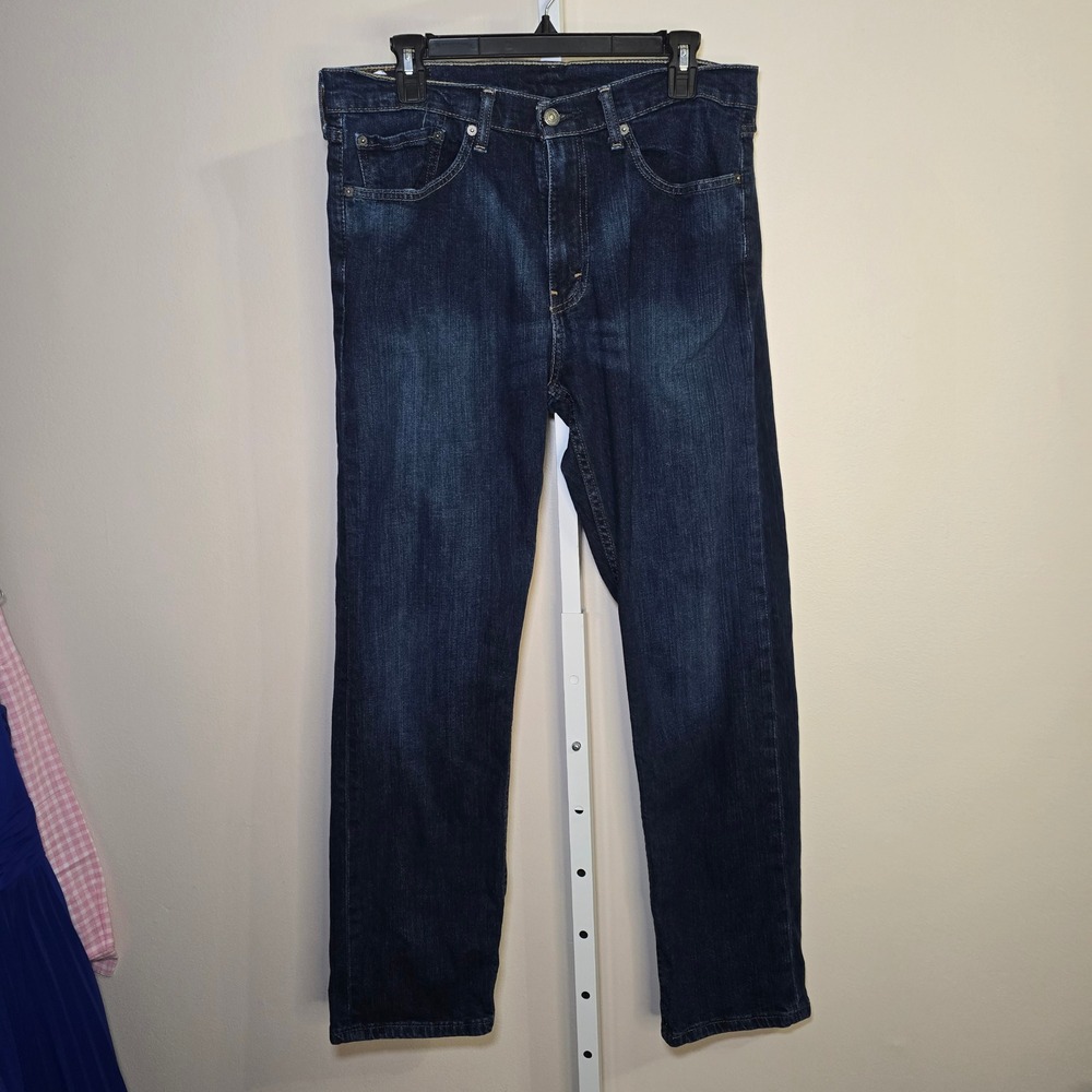 Levi's 505 Jeans Mens W34 L32 Dark Wash Regular‎ Fit Denim Pants